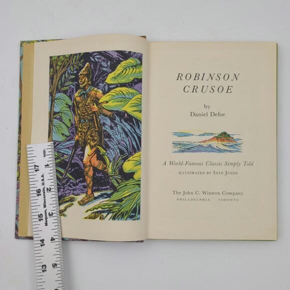 ROBINSON CRUSOE Daniel Defoe 1953 1st Edition Pixie Books Hardcover Illustrated - Picture 4 of 5
